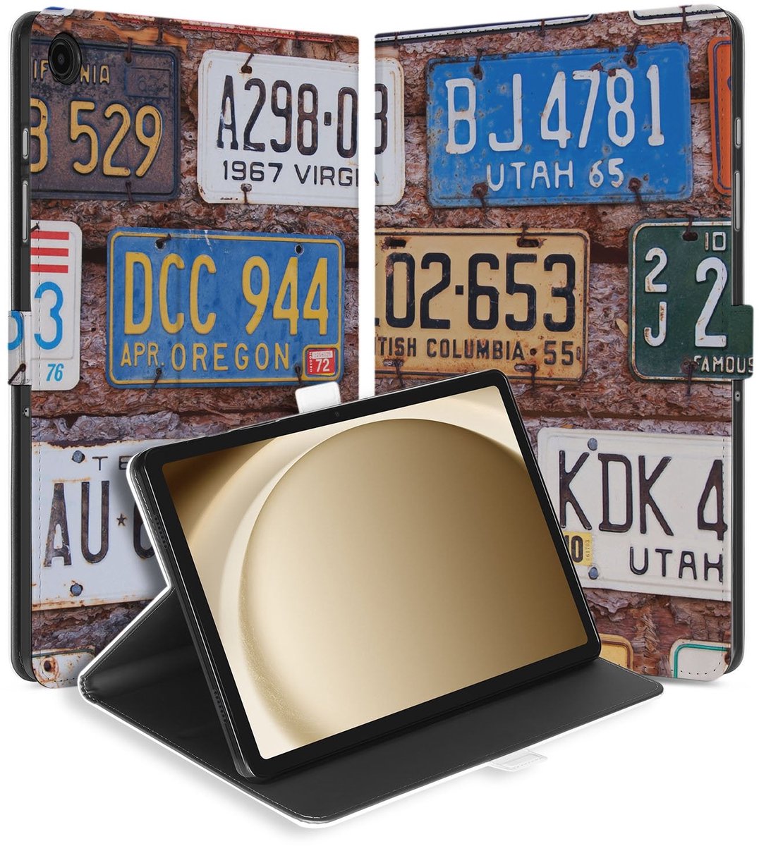 Book Case Hoesje met Standaard Kentekenplaten Samsung Galaxy Tab A11 Plus