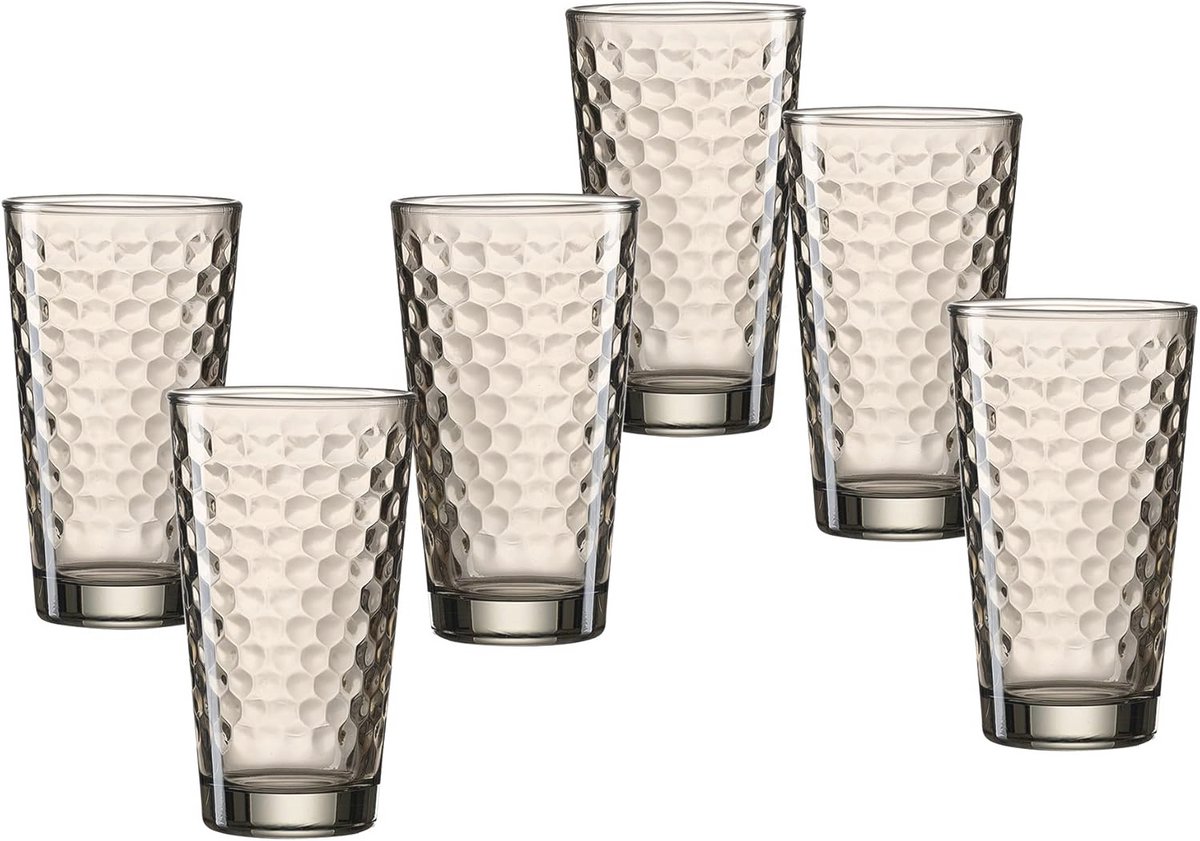 Longdrinkglazenset 6-delig Bruin - Stijlvolle Glazen voor Cocktails en Dranken