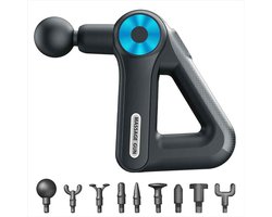 De Warenloods - Mini Massage-gun - Massageapparaat - 9 Koppen en Niveaus - Massage Pistool - Driehoekig - Zwart