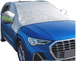 Voorruitafdekking Voor Auto - Zonwering Raam -Auto Zonnescherm - Autozonnescherm - Winter Tegen Autoruitafdekking - Zonneklep Autovoorruit - Bevriezing Voorruit Isolatiehoes - Autoafdekking Tegen Sneeuw Ijs - Voor De Meeste Voertuigen - 240 X145