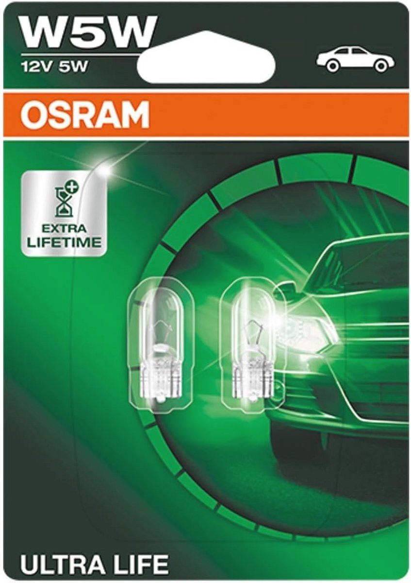 Duurzame Halogeen Signaallamp W5W - Extra Lange Levensduur (2 Stuks)