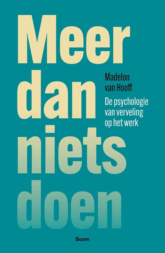 Meer dan nietsdoen - cover
