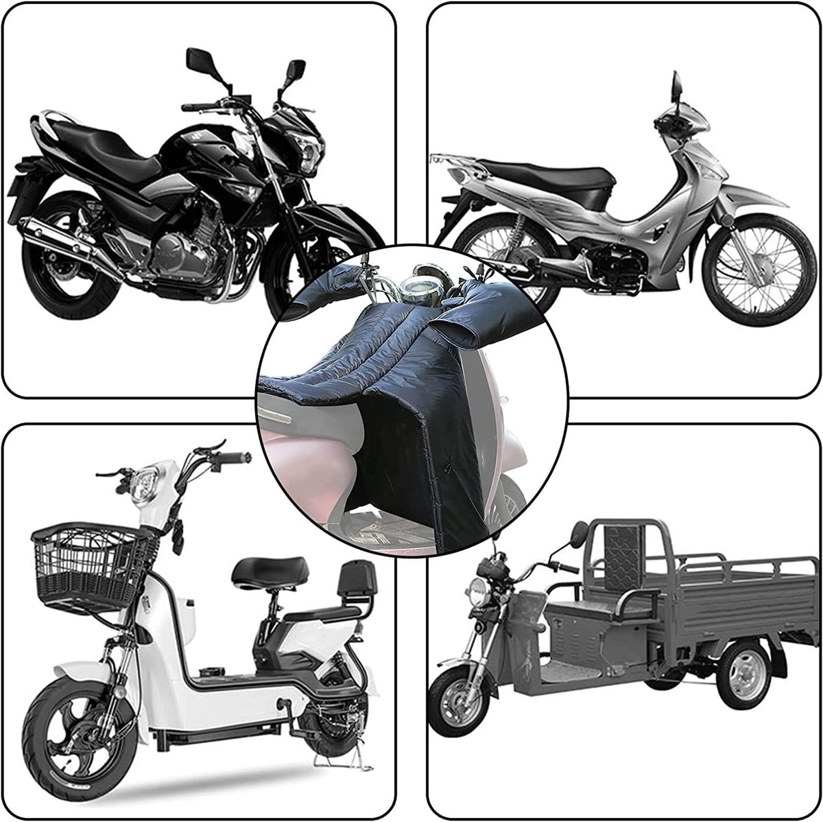 Beenkleed Scooter - Universele Scooter Beenbeschermers - Motor Warmtedeken - Warme beenhoezen - Scooter Deken Winter - cootmobiel beenkleed - Beenhoezen voor rolstoelen - Winddicht en warm - Zwart – foto 5