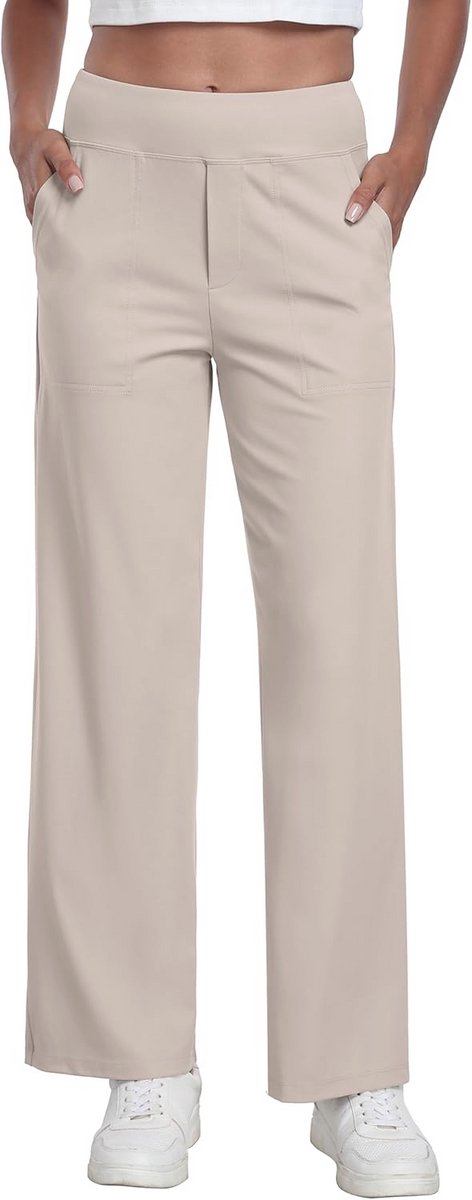 Elegante dames palazzo broek met wijde pijpen en zakken – casual en comfortabel