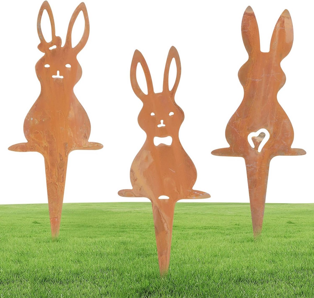 Vogelornamenten Set van 5 voor Tuin en Balkon met Patina Afwerking