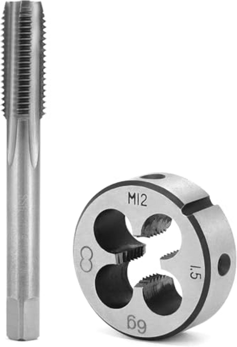 Draadsnijtap M12x1.5mm - Tappen en Ronde Draadmatrijs Set