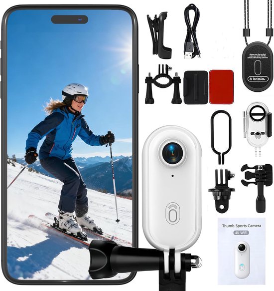 TKMARS Mini-camera, 1080P, wifi-lichaamscamera, waterdichte duimcamera