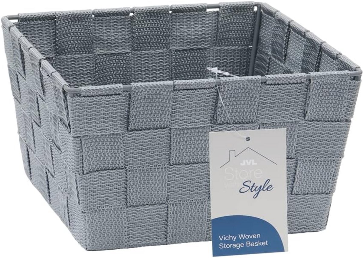 Taps toelopende Nylon Opbergmand - Staalgrijs