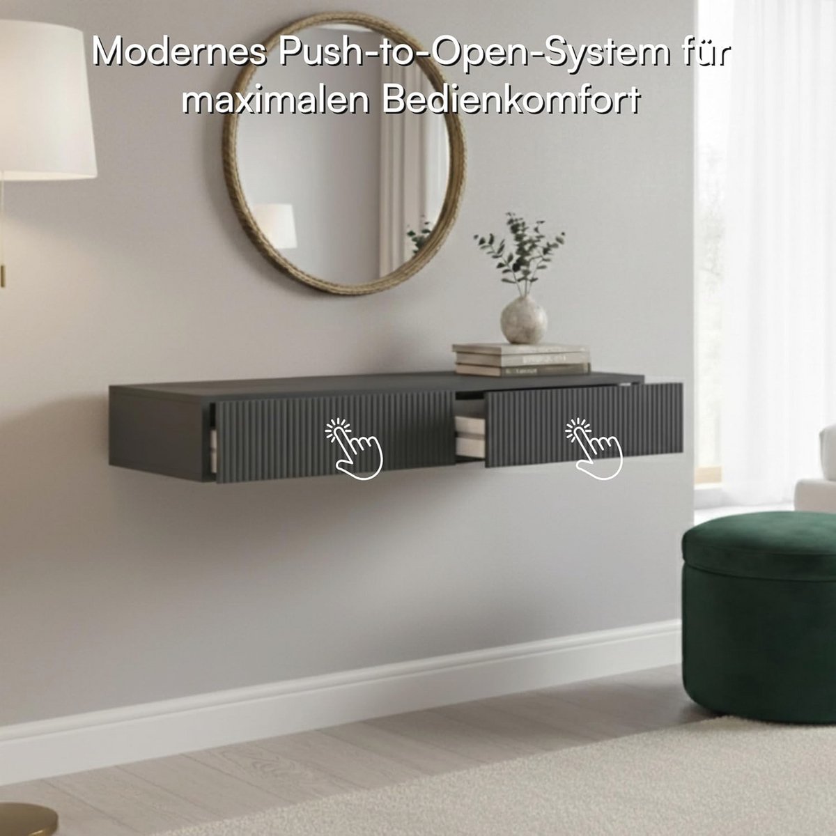 Stijlvolle Make-uptafel met 2 Laden - 110 cm - Zwart