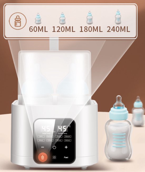 Flessenwarmer-flessenwarmer-Grote multifunctionele flessenwarmer voor huishoudelijk gebruik met afstandsbediening, sterilisatie en constante temperatuur. — afbeelding 3
