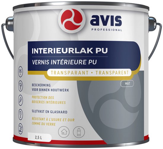 Avis Polyurethane blanke lak mat - 2,5 liter