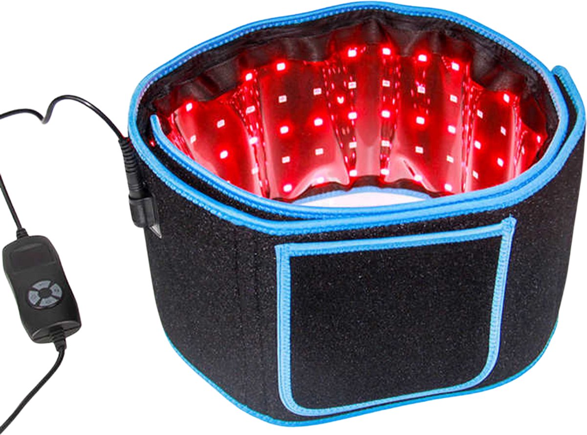 Infrarood Riem - Rood Licht Therapie Band - Rugpijn, klachten Onderrug, Afslanken, Vetverbranding, Spieren, Gewrichten, Herstel, Platte Buik, LED Roodlicht, Gordel, Pijnverlichting, Wellness, Red Light + NIR Belt Therapieband Infrarood