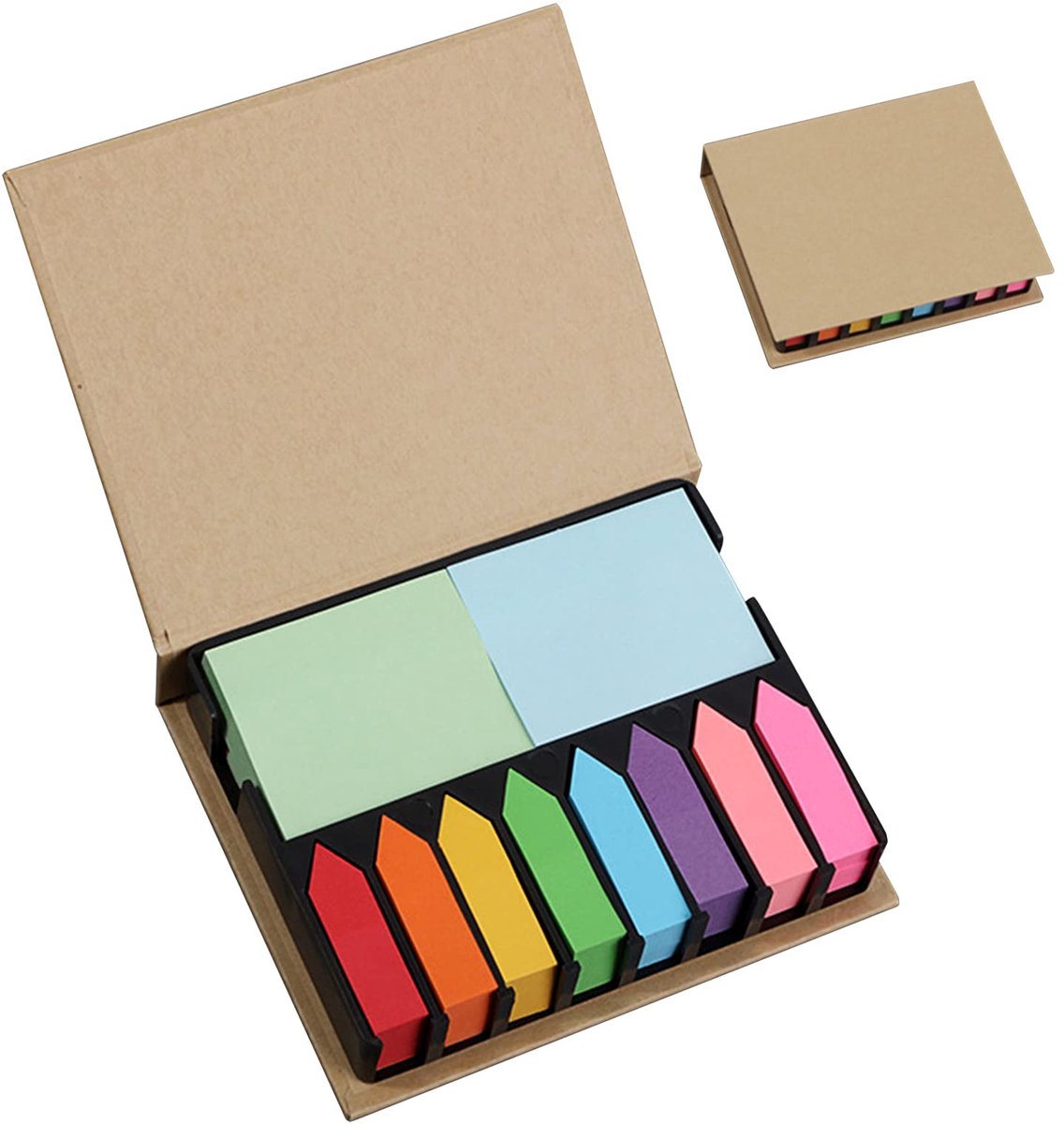 IMPERATORIS® Plakbriefjes - Sticky notes - Memoblaadjes - Index Tabs - Zelfklevend - Ideaal voor Planningsherinneringen, Kantoor, Thuis, School - 2000 Stuks - 8 Kleuren