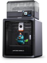 Anycubic Kobra S1 Combo 3D Printer – CoreXY Systeem – Automatische Bed Leveling – 600 mm/s Printsnelheid – Multi-Color Filament Systeem – PEI Flexibel Printbed – WiFi & App Bediening – Direct Printklaar