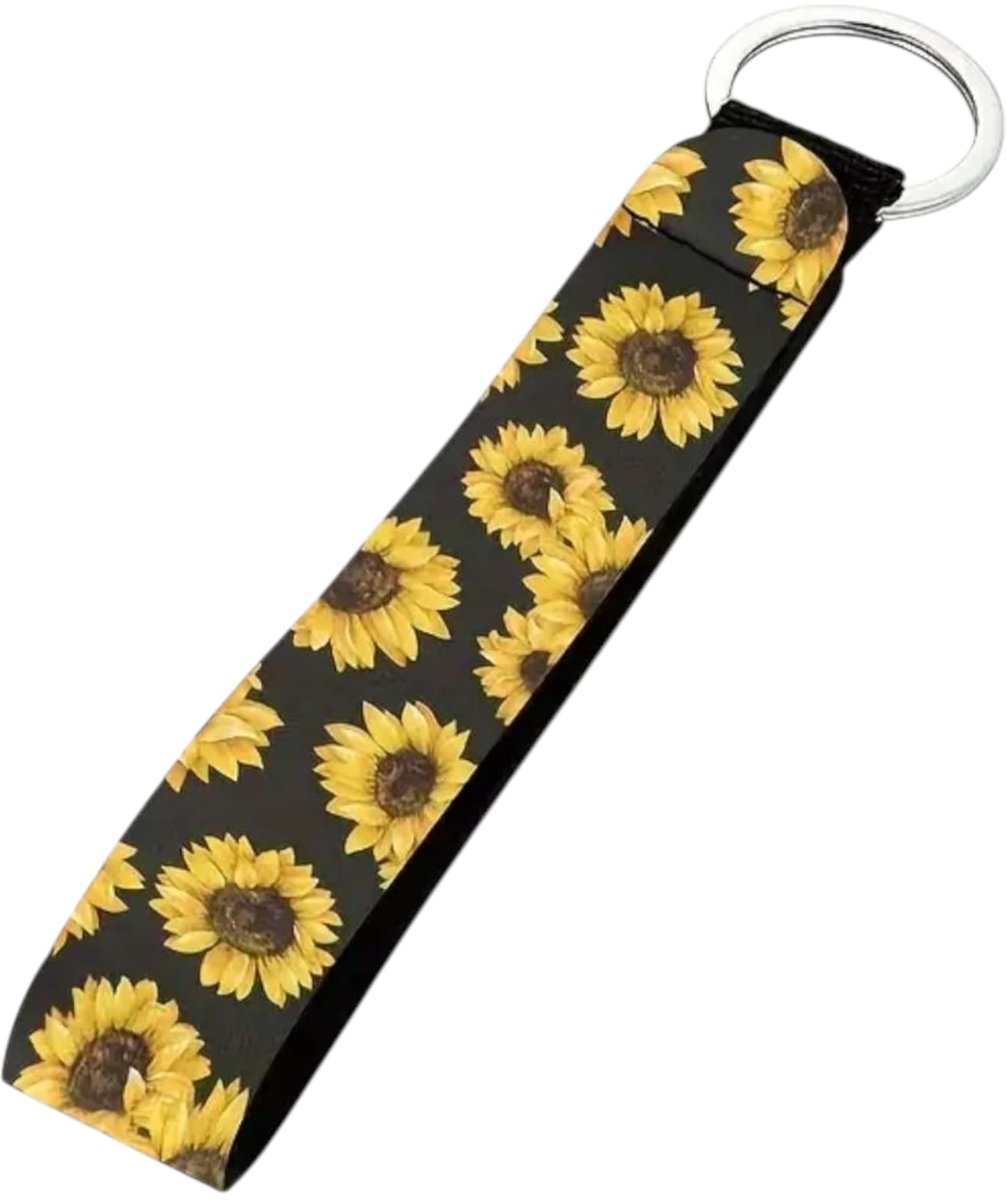 Minis Gifts Zonnebloem Sleutelhanger Polskoord Zwart Geel Geschenk Kerst Valentijnsdag Moederdag Vaderdag Verjaardag Bruiloft Bedankje