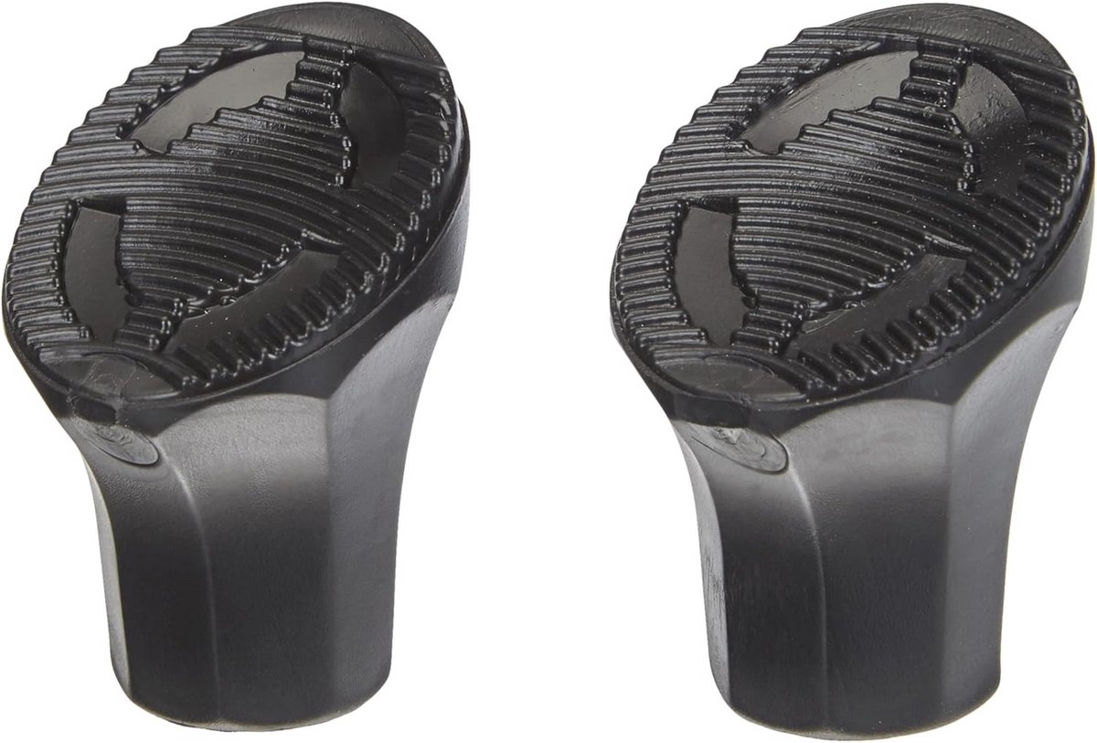 Rubberen steunschoenen voor fietsstandaard - Antislip, Zwart, L