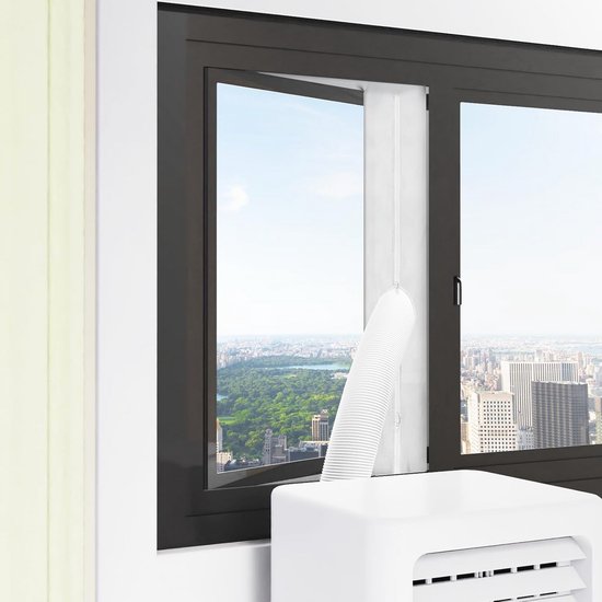 Raamafdichting mobiele airconditioner 400 cm – herbruikbaar, makkelijk te installeren, geschikt draairamen en openslaande ramen
