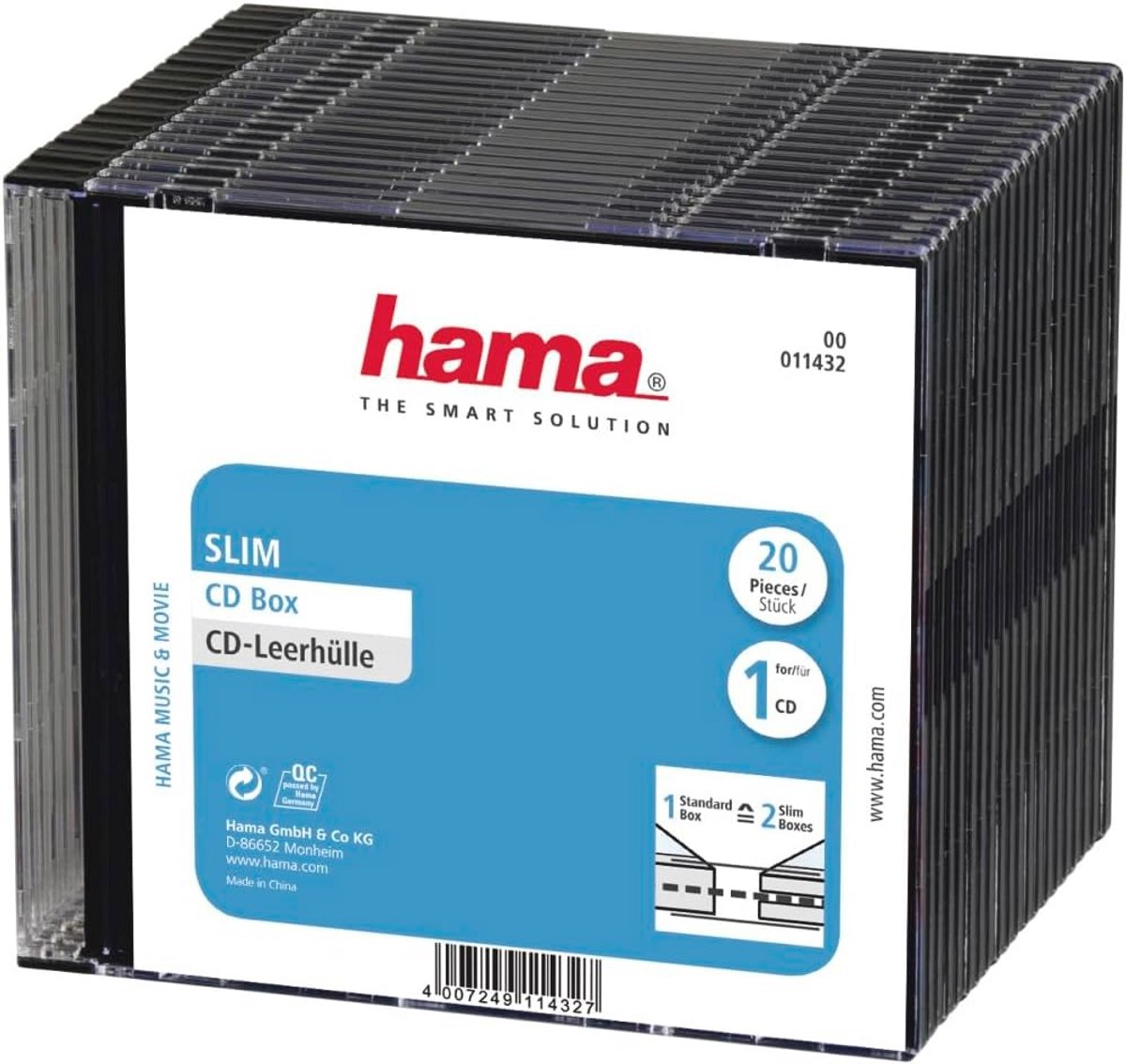 CD Lege Hoes Slim Case voor CD/DVD - Transparante Kunststof Doos