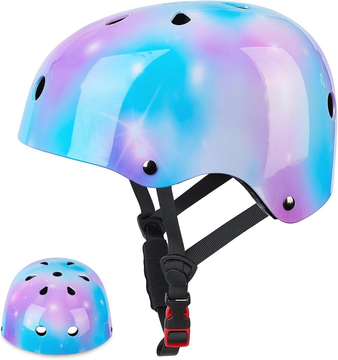 Verstelbare Beschermset voor Kinderen - Helm, Knie-, Elleboog- en Polsbeschermers voor Skateboard, Scooter en Fietsen