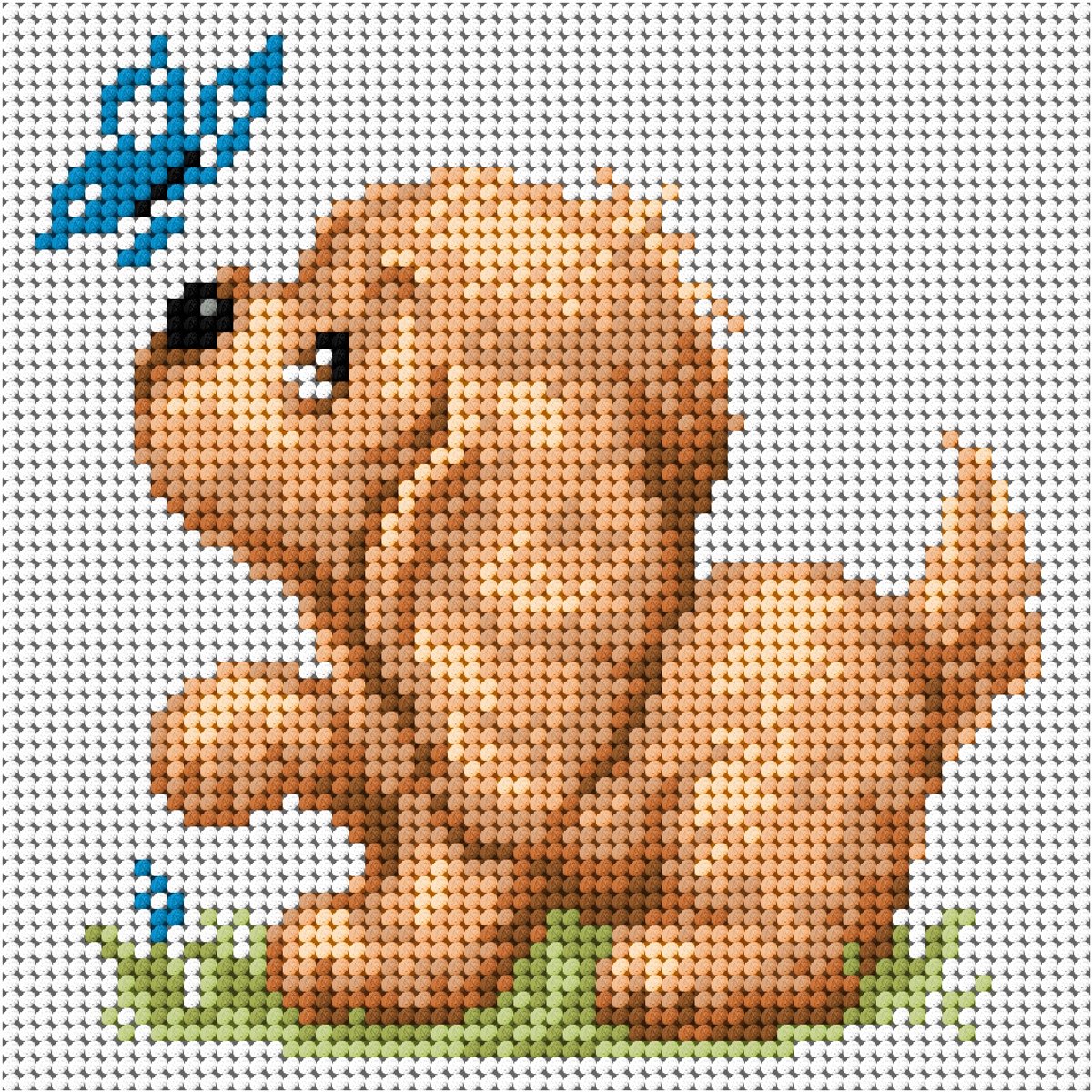 Borduurpakket Canvas met Borduurzijde 15x15cm - Ariadna