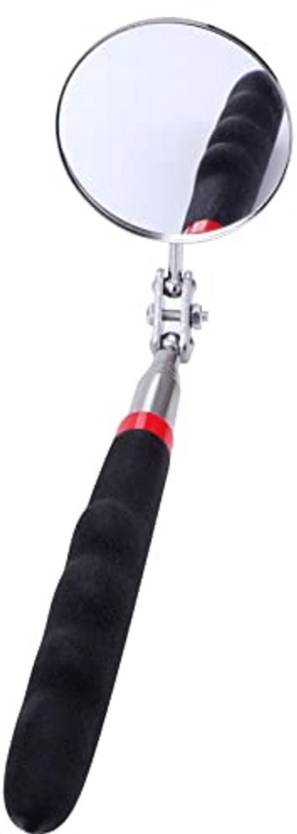 Telescopische Inspectiespiegel met Ronde Spiegel en Verlengbare Steel - Perfect voor Mechanische Klussen