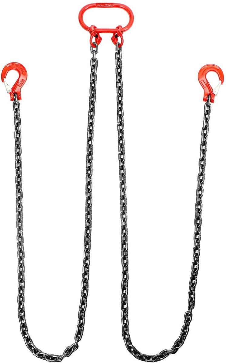 Hijsband Kettingstrop 3T - 2M - 2 Strengen - G80 Mangaanstalen Ketting (8 mm)
