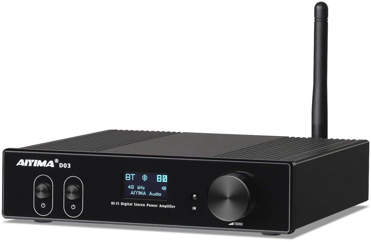 Bluetooth 5.0 150W HiFi 2.1 Digitale Geluidsversterker met USB DAC en OLED Display