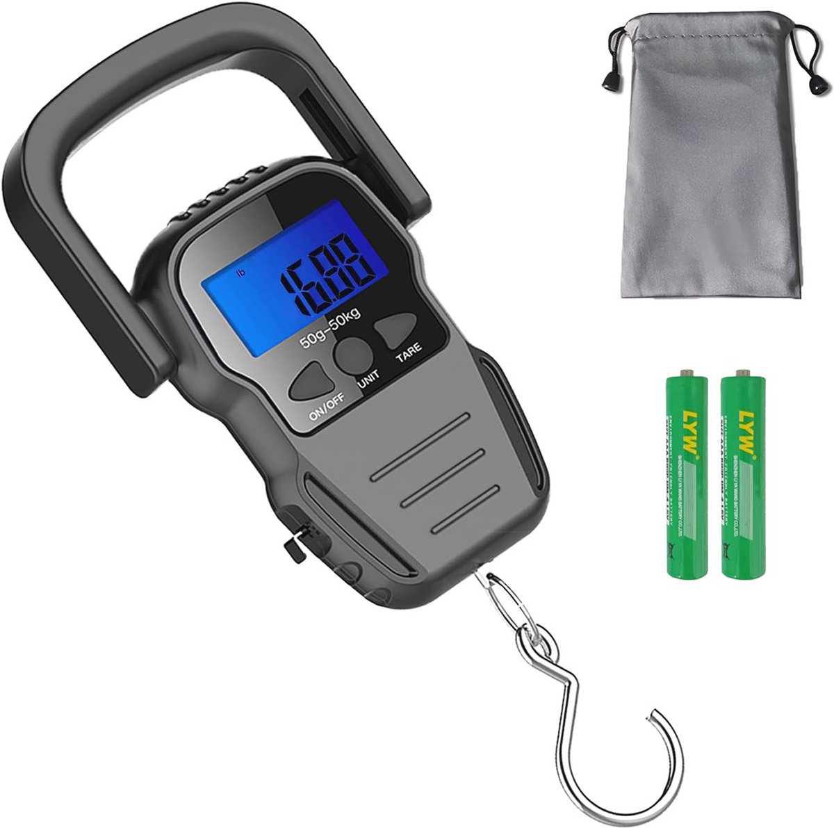 Digitale bagageschaal met LCD-display en tape meting