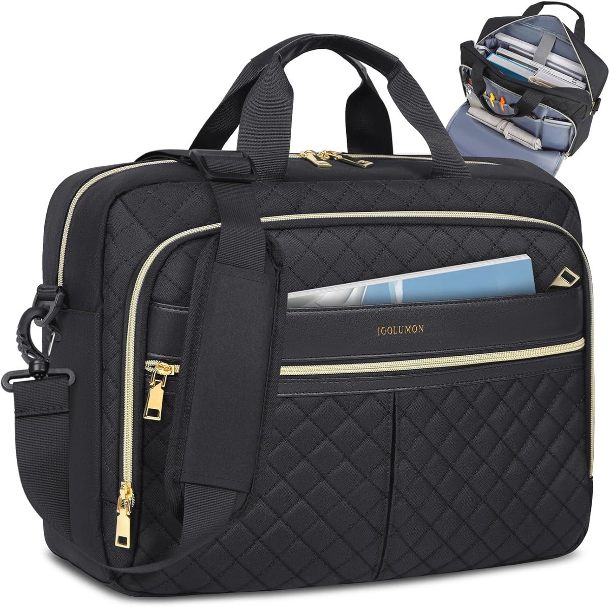 Laptoptas voor dames tot 17 inch - Waterdichte Aktetas en Schoudertas