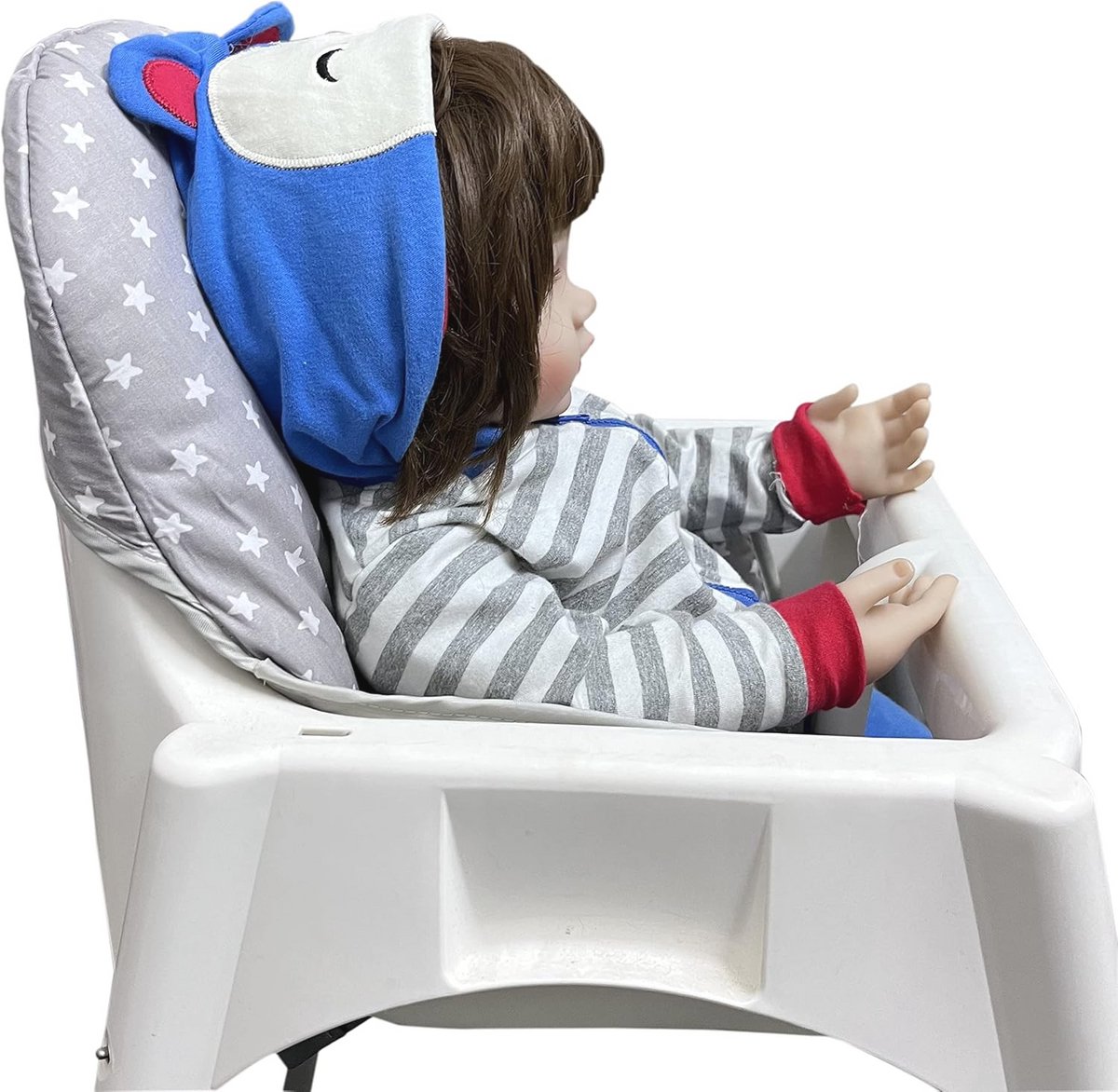Katoenen stoelhoes voor IKEA Antilop kinderstoel met sterrenpatroon – foto 4
