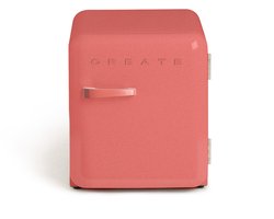CREATE - Koelkast in retrostijl - Terracotta - Handvat Terracotta - FRIDGE RETRO 48L
