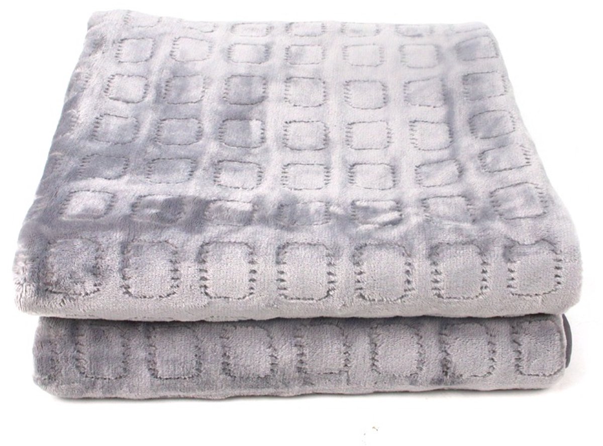 Luxe Warmtedeken 160x120 cm – Verwarmde Deken – Elektrisch – Electric Blanket – Heating – Voor op de Bank – Fleece – 230 Volt – Stoel – Grijs – foto 5