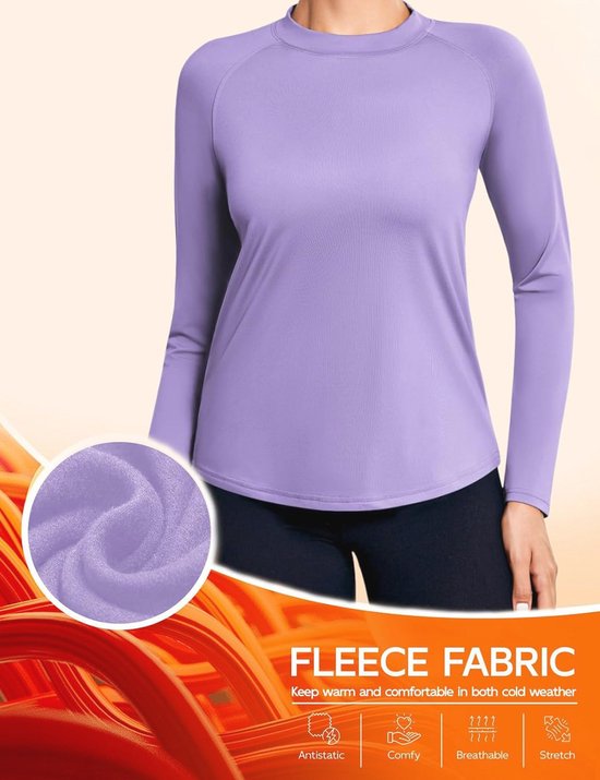 Dames Langarm Fleece Sportshirt voor Herfst en Winter — afbeelding 3