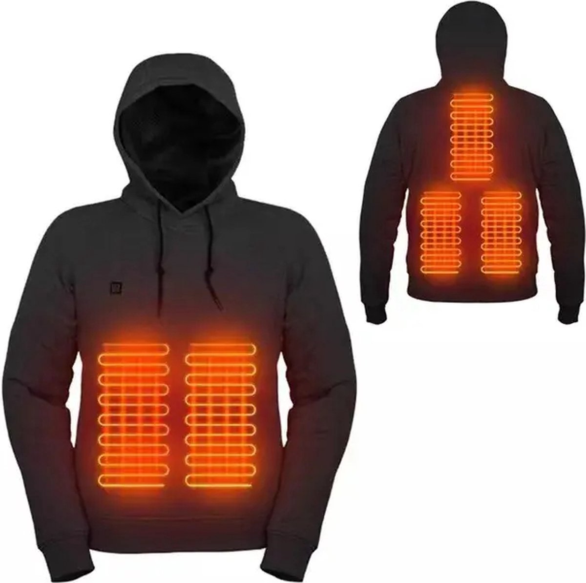 Govic® Verwarmde hoodie - Verwarmde trui - dubbel gevoerd - dames en heren - elektrisch verwarmde hoodie - capuchon - oversized hoodie - L