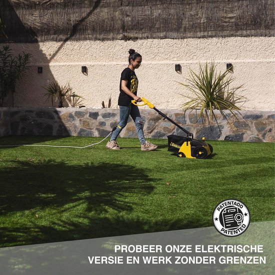 Kunstgrasveger Elektrisch - 1.400 Watt - 32 cm Werkbreedte - 3-in-1 Systeem - Handgrepen met Zwenkarm - 25L Opvangzak van Merkloos	 — afbeelding 4