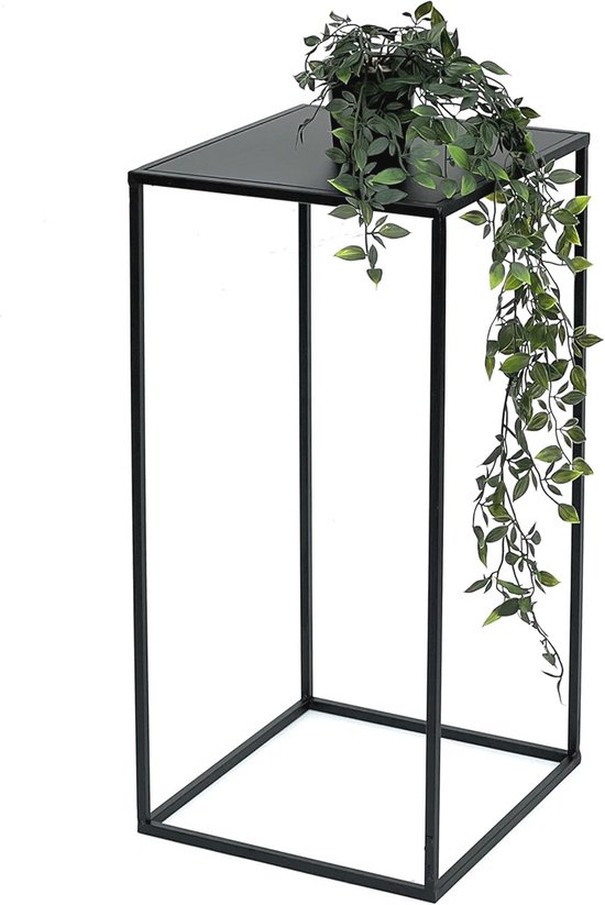 DanDiBo Bloemenkruk van metaal, zwart, vierkant, 50-70 cm, bloemenstandaard, bijzettafel, 96315, bloemenzuil, moderne plantensteun, plantenkruk, 70 cm DanDiBo Bloemenkruk van metaal, zwart, vierkant, 50-70 cm, bloemenstandaard, bijzettafel, 96315, bloemenzuil, moderne plantensteun, plantenkruk, 70 cm