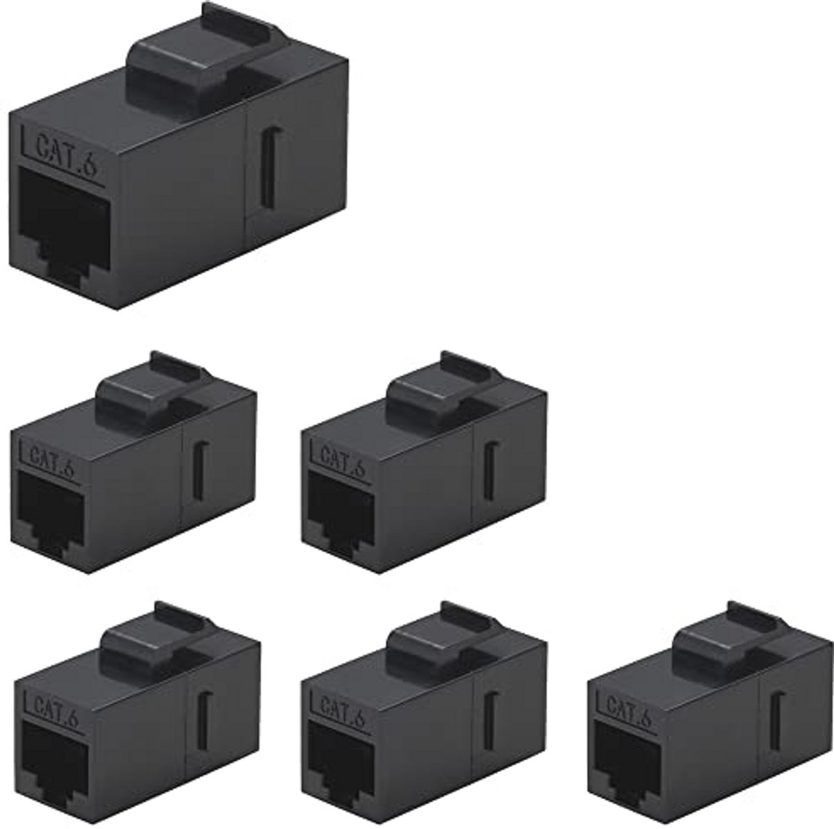 6 stuks Cat6 RJ45 Ethernet-koppeling - Keystone-aansluiting vrouw naar vrouw