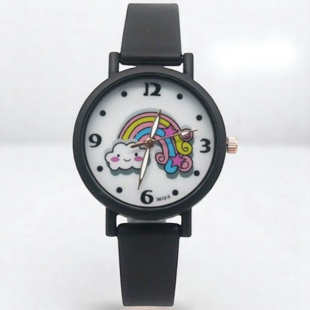 Nieuw kinder horloge Regenboog Zwart - Cadeautip