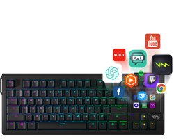 Rifty K1 Pro – Mechanisch Toetsenbord met Streamdeck – Mechanische Switches – Multimedia Sneltoetsen – Programmeerbare Knoppen voor Gaming en Streaming