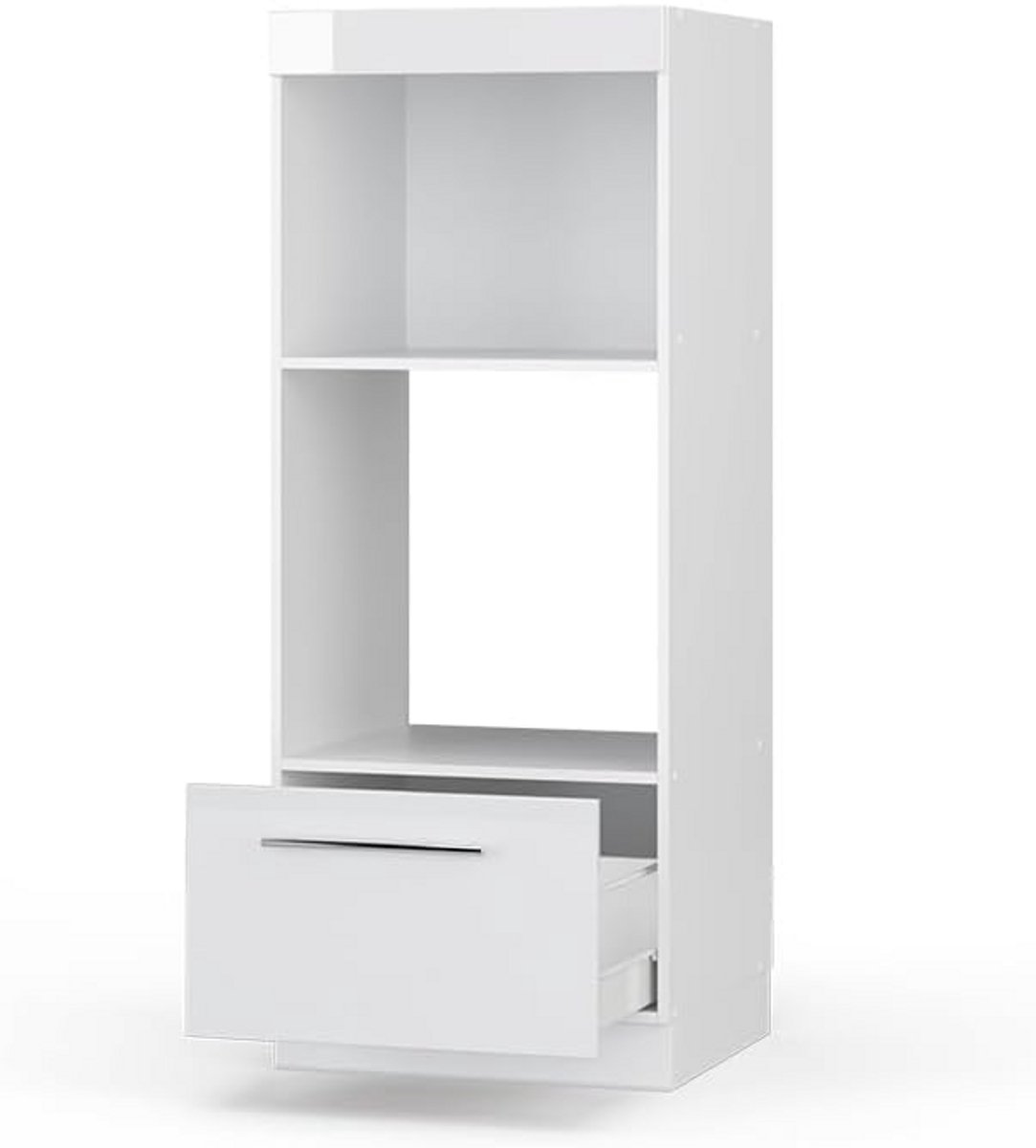 Open magnetronkast 60 cm hoogglans wit voor keukenopstelling