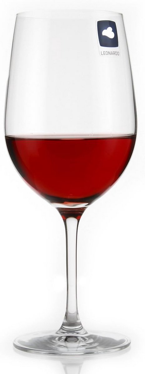 Set van 12 Rode Wijnglazen 610 ml - Extra Sterk en Vaatwasmachinebestendig Kristalglas