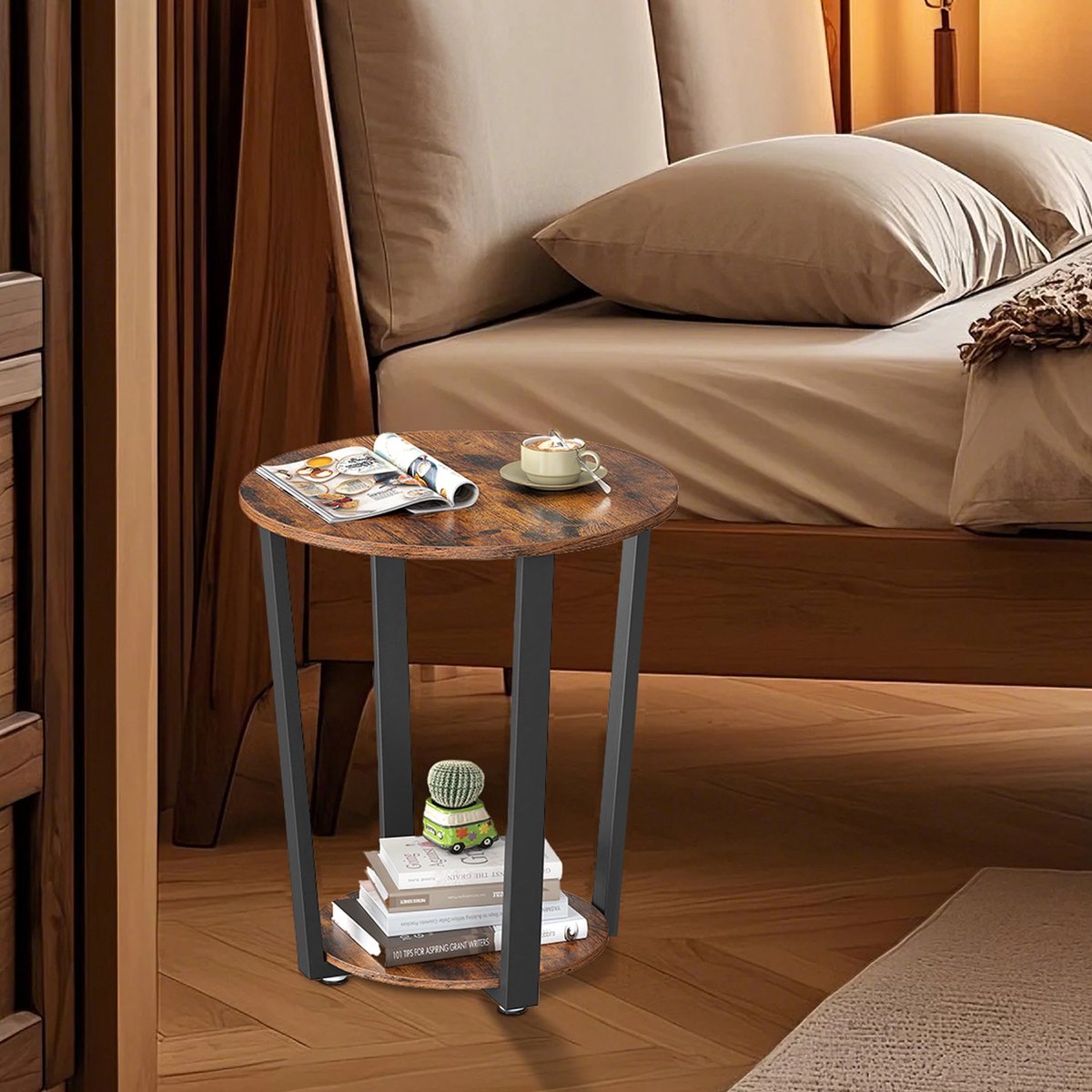 Bijzettafel – Rond – Voor woonkamer of slaapkamer