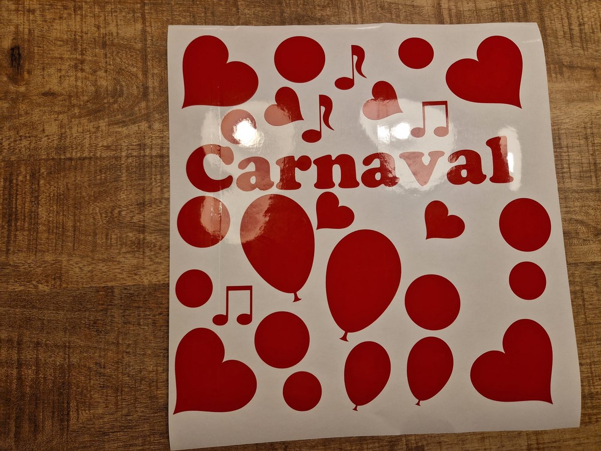 Herbruikbare statische raamsticker CARNAVAL