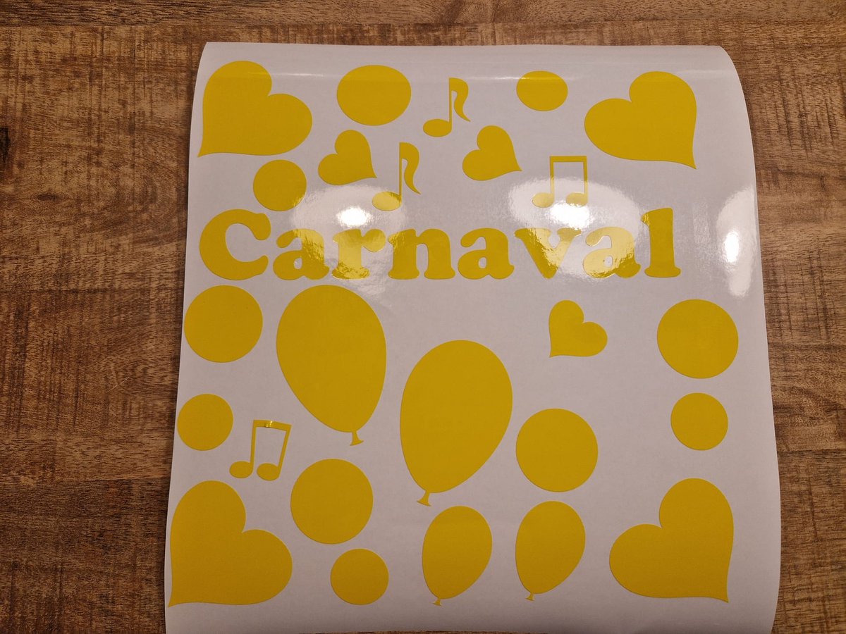 Herbruikbare statische raamsticker CARNAVAL