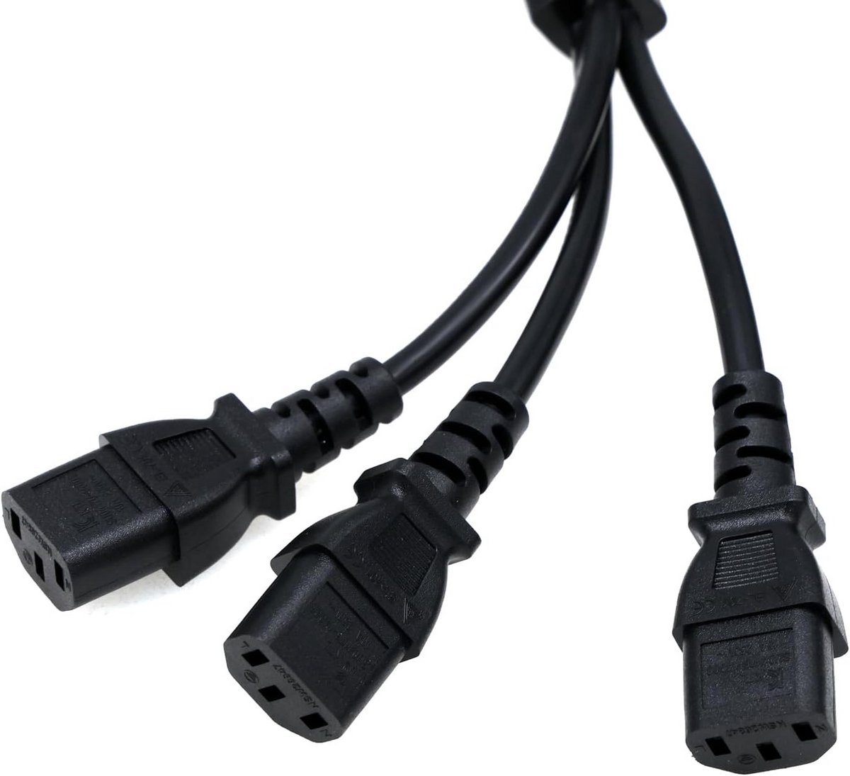 Y-Splitter Stroomkabel: C14 Stekker naar 3x C13 Bus (Verlengkabel)