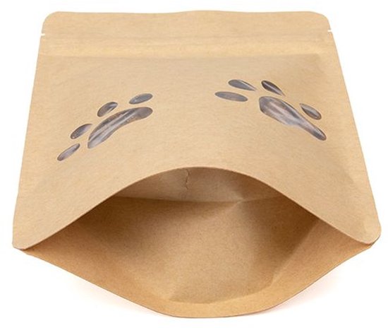 Stazakken Kraft Voetafdruk Venster 13x7.9x20.6 cm (25 stuks) | Doypacks | Stand up pouches — afbeelding 2