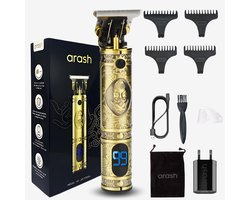 arash® Professionele Tondeuse Mannen - Premium Draadloze Haar- en Baardtrimmer - Innovatief, Stil & Krachtig - Geavanceerd Design - Compleet met Oplaadblok & 5 Opzetstukken
