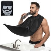 BAØRD Baardschort Met Zuignappen Zwart – Scheerschort - Kappersmantel - Beard Bib – Baard Schort – Kapmantel - Scheer Cape – Scheren Kado – Shaving Gift Vader Verjaardag - Trimmen Kado Voor Hem – Baardverzorging Cadeau Man – Cadeautje Mannen