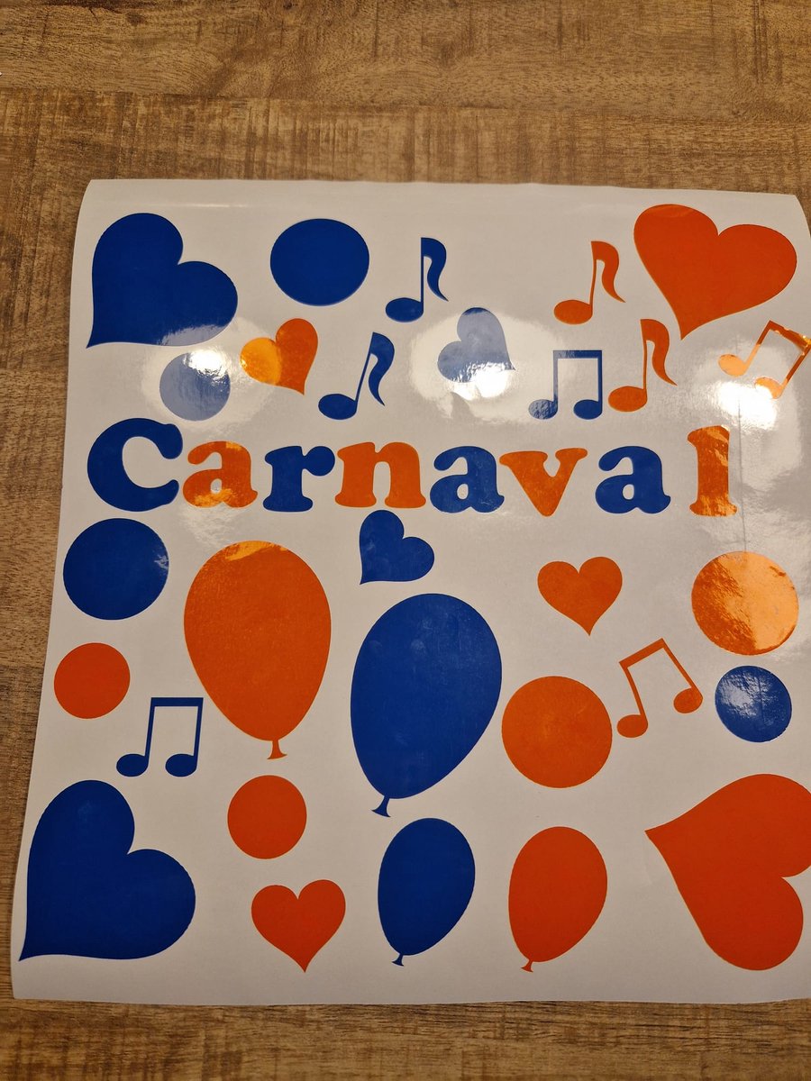 Herbruikbare statische raamsticker CARNAVAL