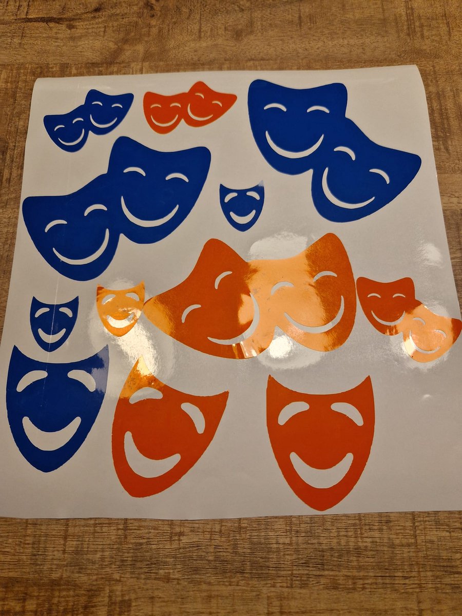 Herbruikbare statische raamsticker MASKERS